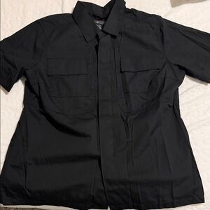 5.11 Tactical Women's Black Short-Sleeve Button Front Shirt